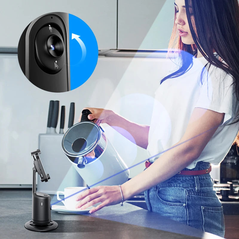 Trípode Con Inteligencia Artificial y Seguimiento Facial Automático 360°