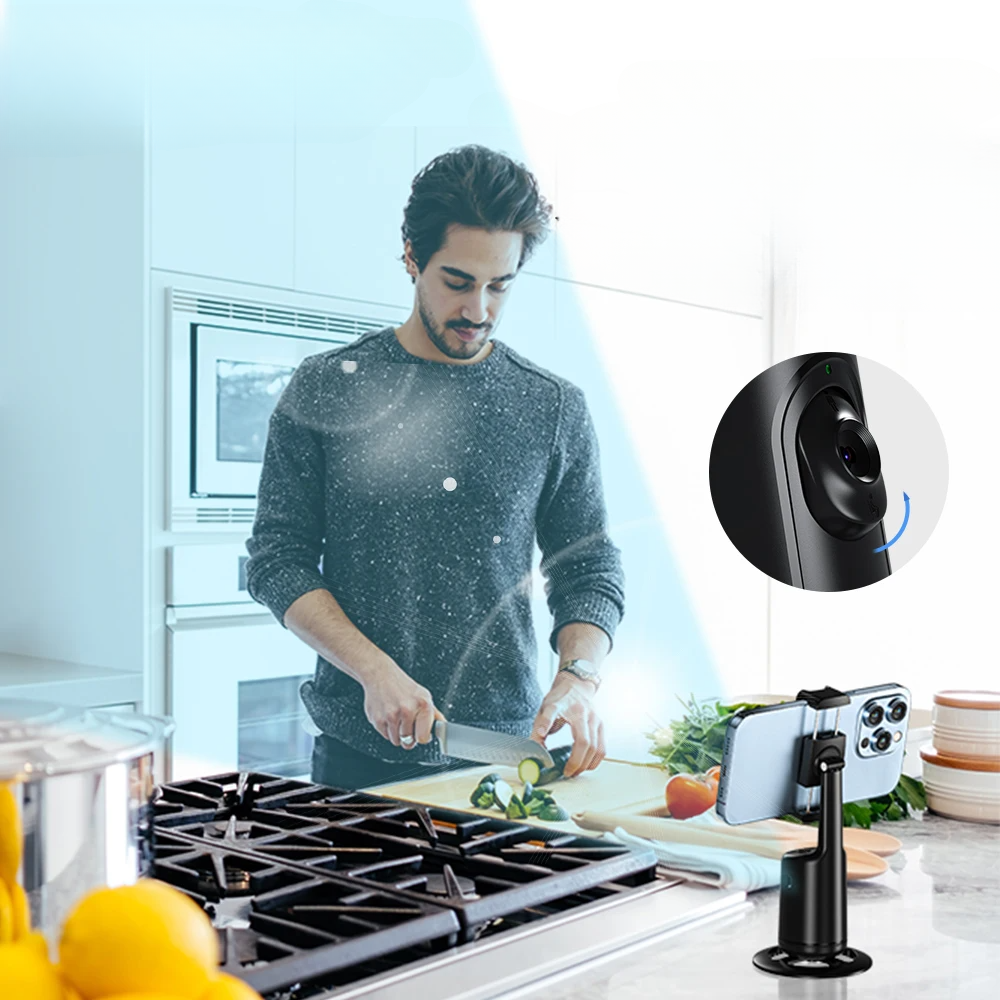 Trípode Con Inteligencia Artificial y Seguimiento Facial Automático 360°