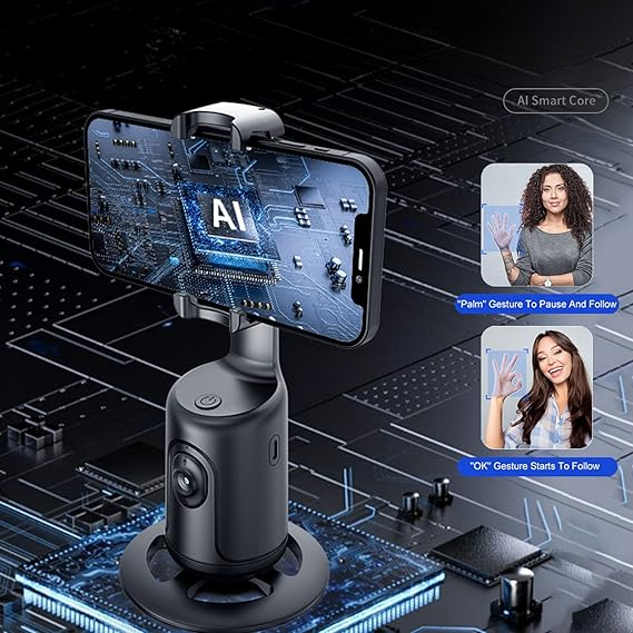 Trípode Con Inteligencia Artificial y Seguimiento Facial Automático 360°
