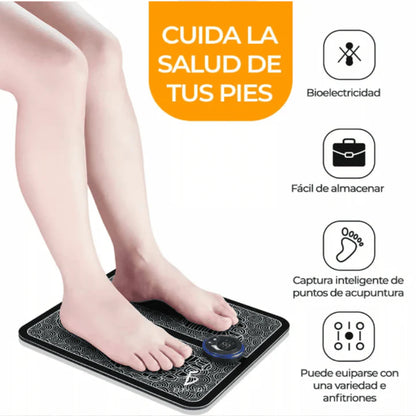 Masajeador eléctrico portátil para pies, almohadilla plegable